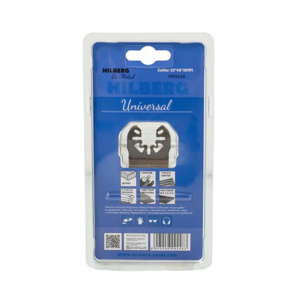 Изображение насадка на реноватор "полотно пильное погружное универсальное hilberg bi-m 22*48*18tpi trio-diamond"