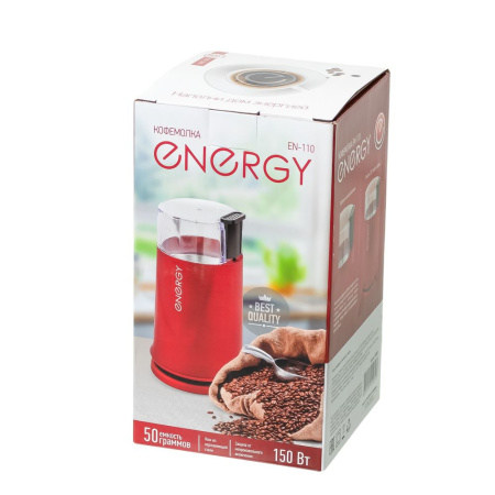 Изображение кофемолка energy en-110, цвет красный, 150вт	
